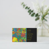 Kleurrijke Abstracte rode gele groene blauwe kunst Visitekaartje (Staand voorkant)