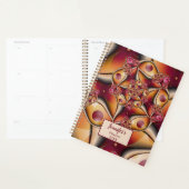 Kleurrijke Abstracte Rode Oranje Fantasie Fractale Planner (Display)