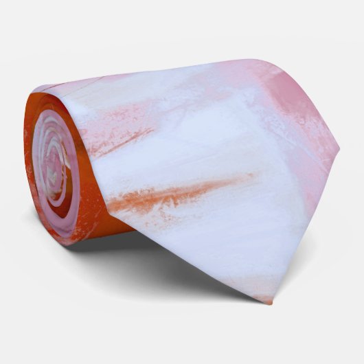 Kleurrijke Abstracte Rode Roze Oranje Stropdas Hom (Opgerold)