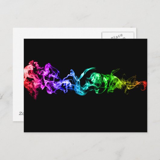 Kleurrijke Abstracte rook - een regenboog in de do Briefkaart (Voorkant / Achterkant)