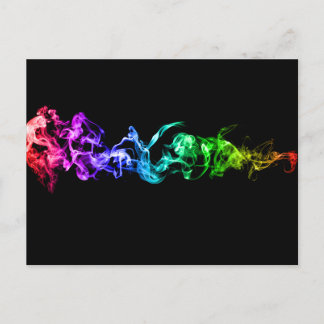 Kleurrijke Abstracte rook - een regenboog in de do Briefkaart