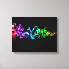 Kleurrijke Abstracte rook - een regenboog in de do Canvas Afdruk