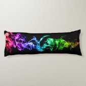 Kleurrijke Abstracte rook - een regenboog in de do Lichaamskussen (Achterkant)