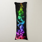 Kleurrijke Abstracte rook - een regenboog in de do Lichaamskussen (Voorkant Verticaal)
