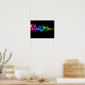 Kleurrijke Abstracte rook - een regenboog in de do Poster (Keuken)