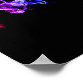 Kleurrijke Abstracte rook - een regenboog in de do Poster (Hoek)