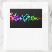 Kleurrijke Abstracte rook - een regenboog in de do Rechthoekige Sticker (Tas)