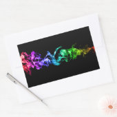 Kleurrijke Abstracte rook - een regenboog in de do Rechthoekige Sticker (Envelop)