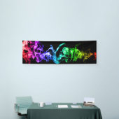 Kleurrijke Abstracte rook - een regenboog in de do Spandoek (Beurs)