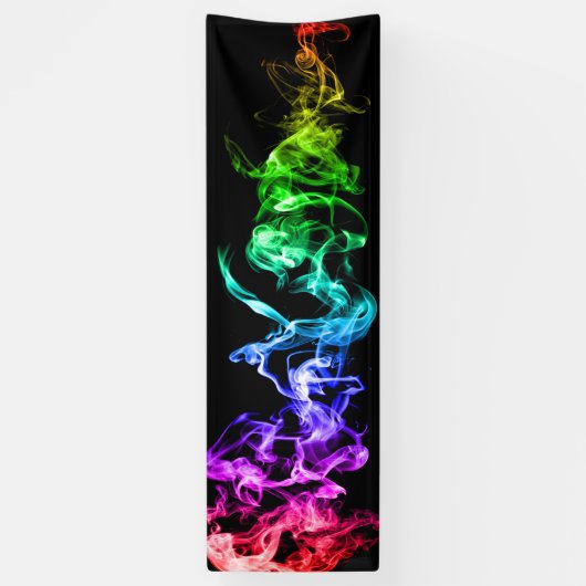 Kleurrijke Abstracte rook - een regenboog in de do Spandoek (Verticaal)