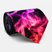 Kleurrijke Abstracte rook - een regenboog in de do Stropdas (Opgerold)