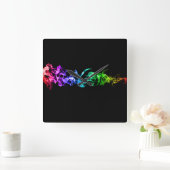 Kleurrijke Abstracte rook - een regenboog in de do Vierkante Klok (Huis)