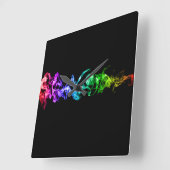 Kleurrijke Abstracte rook - een regenboog in de do Vierkante Klok (Hoek)