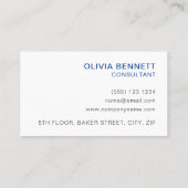 Kleurrijke, Abstracte Royal Blue Art Visitekaartje (Achterkant)