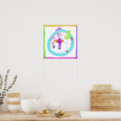 Kleurrijke Abstracte samenstelling Poster (Keuken)