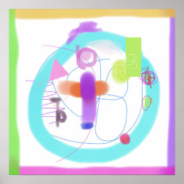 Kleurrijke Abstracte samenstelling Poster