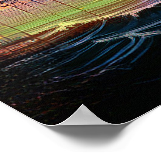 Kleurrijke Abstracte San Francisco Skyline Poster (Hoek)