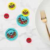 Kleurrijke Abstracte Scarab Kevers Happy Birthday Confetti (Groep)