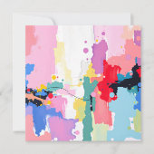 Kleurrijke Abstracte Schilderij Spetters/Druppels, (Voorkant)
