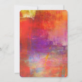 Kleurrijke Abstracte Schildering Meisjesuitstap Kaart (Achterkant)