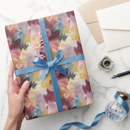 Kleurrijke Abstracte Schilderkunst  Cadeaupapier (Geschenken)