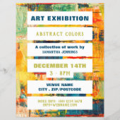 Kleurrijke Abstracte Schilderkunst, Kunsttentoonst Flyer (Voorkant)