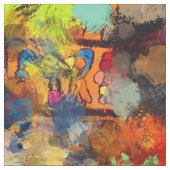 Kleurrijke Abstracte schilderkunst Stof (Swatch)