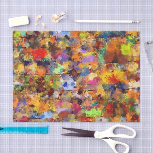 Kleurrijke Abstracte schilderkunst Tissuepapier (Craft)