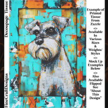 Kleurrijke Abstracte Schnauzer Hond FK4L Découpage