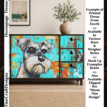 Kleurrijke Abstracte Schnauzer Hond FK4R Découpage