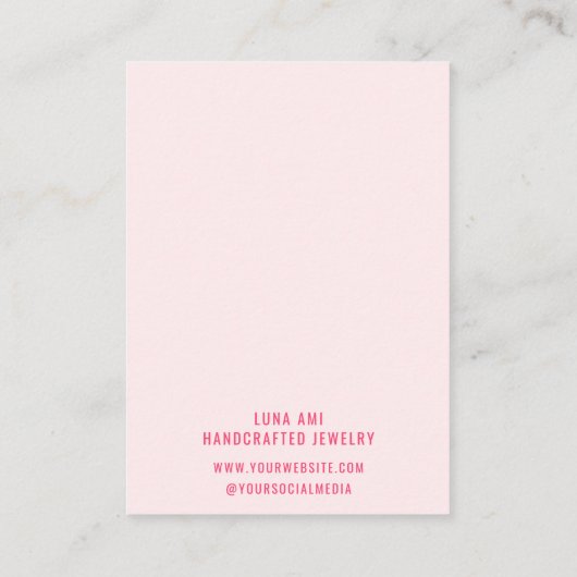 Kleurrijke Abstracte sieraden Ketting oorbel houde Visitekaartje (Achterkant)