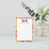 Kleurrijke Abstracte sieraden Ketting oorbel houde Visitekaartje (Staand voorkant)