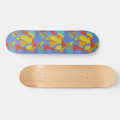 Kleurrijke Abstracte Skateboard Deck Kunst (Horizontaal)