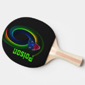 Kleurrijke Abstracte slang Tafeltennisbatje (Zijkant)