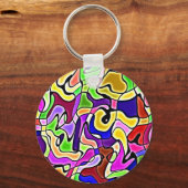 kleurrijke abstracte Sleutelhanger (Voorkant)