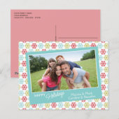 Kleurrijke Abstracte Snowflakes Prettige feestdage Briefkaart (Voorkant / Achterkant)