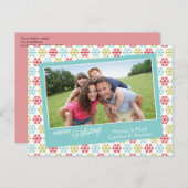 Kleurrijke Abstracte Snowflakes Prettige feestdage Briefkaart (Voorkant / Achterkant)