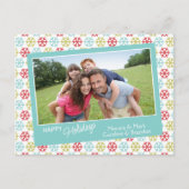 Kleurrijke Abstracte Snowflakes Prettige feestdage Briefkaart (Voorkant)