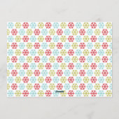 Kleurrijke Abstracte Snowflakes Prettige feestdage Feestdagenkaart (Achterkant)