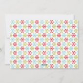 Kleurrijke Abstracte Snowflakes Prettige feestdage Feestdagenkaart (Achterkant)