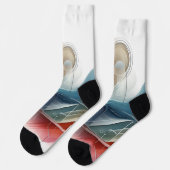 Kleurrijke Abstracte Sokken – Modern Gradient Desi (Links)