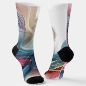 Kleurrijke Abstracte Sokken – Modern Gradient Desi (Gebogen)