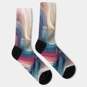 Kleurrijke Abstracte Sokken – Modern Gradient Desi
