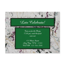 Kleurrijke Abstracte Spat schilderkunst ansichtkaa