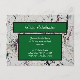 Kleurrijke Abstracte Spat schilderkunst ansichtkaa Briefkaart