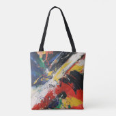 Kleurrijke Abstracte Spatverf Kunst Tas (Achterkant)