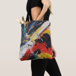 Kleurrijke Abstracte Spatverf Kunst Tas