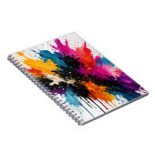 Kleurrijke Abstracte Spiraal Notebook Notitieboek (Rechterzijde)