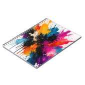 Kleurrijke Abstracte Spiraal Notebook Notitieboek (Linkerzijde)