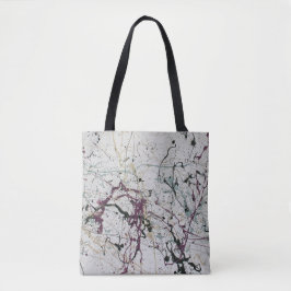 Kleurrijke Abstracte Splatter Painting Canvas tas